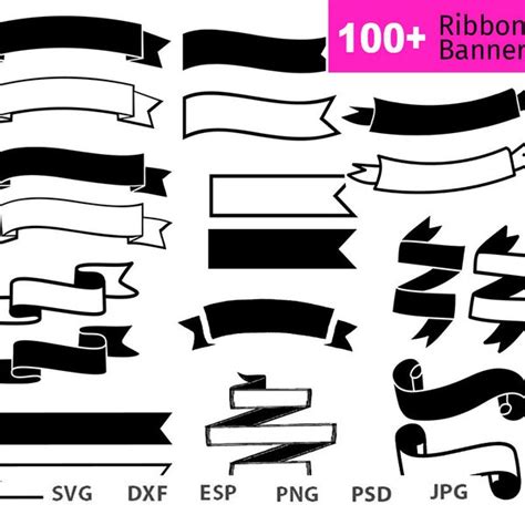 Ribbon Banner Svg Etsy