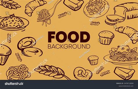 Food Vector Illustration Background Design Stock Vector (Royalty Free ...