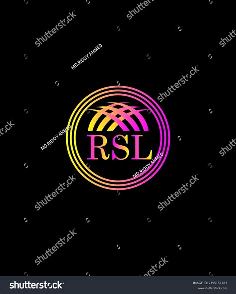 Rsl Logo Gradient Colours Use Stock Vector (Royalty Free) 2195154783 | Shutterstock