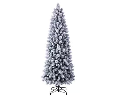 Winter Wonder Lane 7' Warwick Flocked Pre-Lit LED Artificial Christmas ...