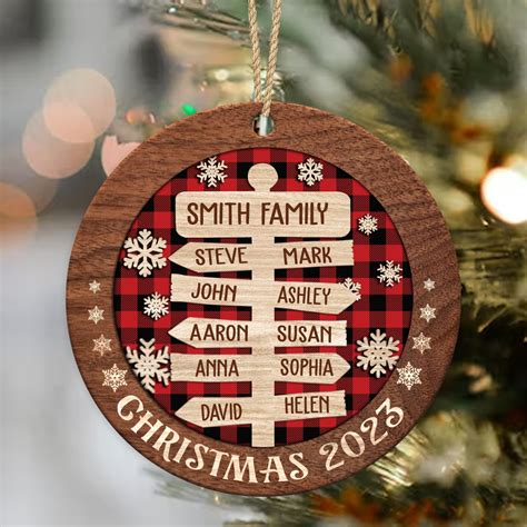 Personalized Family Christmas Ornament 2024, Custom Family Member Name Ornament, Gifts For The ...