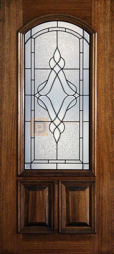 6 8 2 3 Arch Lite Mahogany Primo Doors Exterior Front Doors