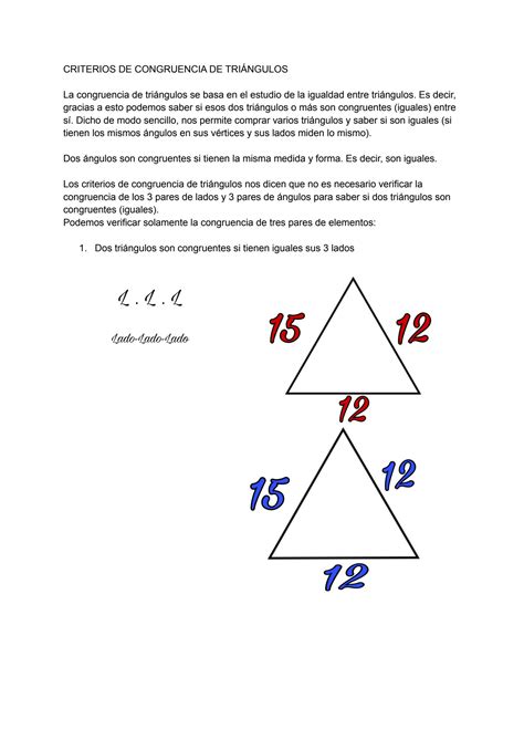 SOLUTION Criterios De Congruencia De Tri Ngulos Studypool