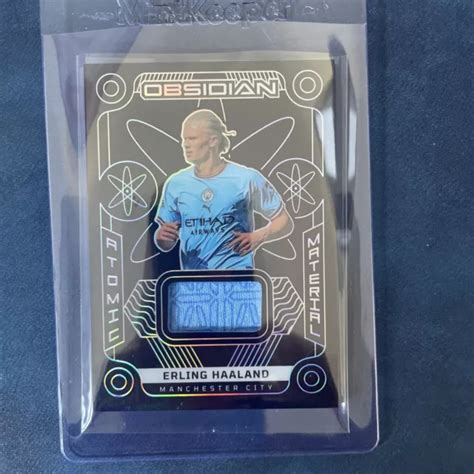 2022 23 PANINI OBSIDIAN Erling Haaland Atomic Patch 199 Manchester