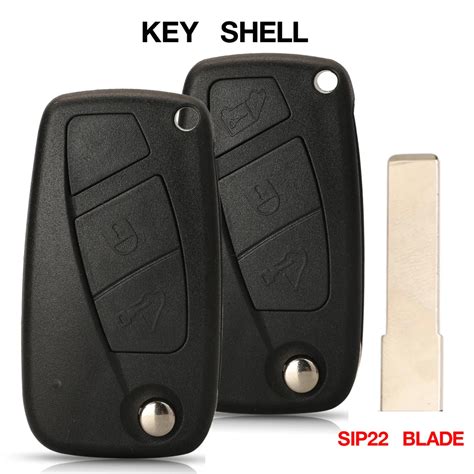 Jingyuqin Buttons Flip Folding Remote Car Key Shell Case For