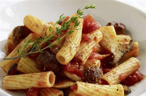 Recette Rigatoni Aux Champignons Et La Salsiccia