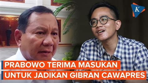 Prabowo Terima Usul Aktivis 98 Untuk Jadikan Gibran Jadi Cawapres YouTube