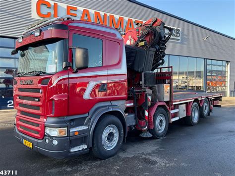 Tovornjak Z Dvigalom Scania R X Palfinger Tonmeter Laadkraan