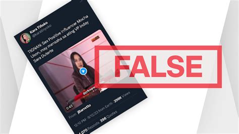 FACT-CHECK: X user misleads followers, uses old Mocha Uson video vs Sara Duterte | PressOnePH