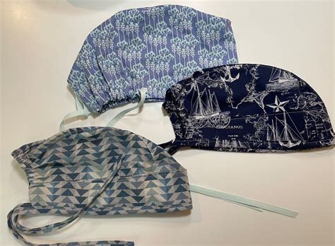 how to wear a scrub cap with long hair