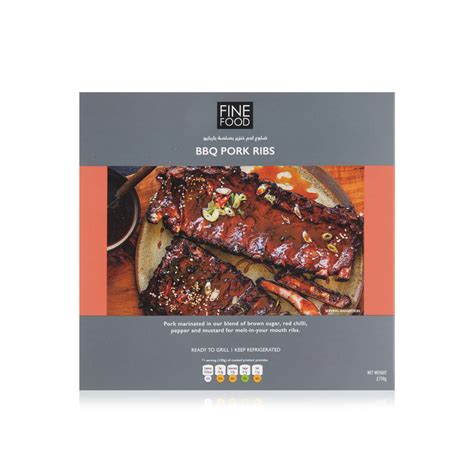 FineFOOD Bbq Pork Ribs 750g Waitrose UAE Partners