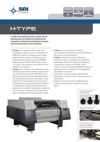 Tous Les Catalogues Et Fiches Techniques Pdf Sei Laser