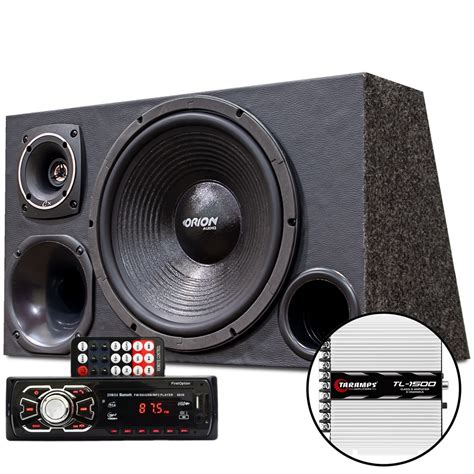 Kit Som Caixa Trio Sub Leson Aparelho Bluetooth Modulo Amplificador