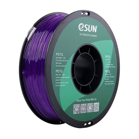 ESun PETG Mauve Transparent Translucent Purple 1 75mm 1 Kg