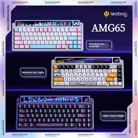 Jual Leobog Amg Mechanical Keyboards Rgb Hot Swap Tft Led Screen Wireless Tri Mode Custom