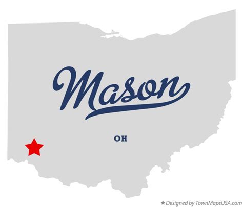 Map of Mason, Warren County, OH, Ohio