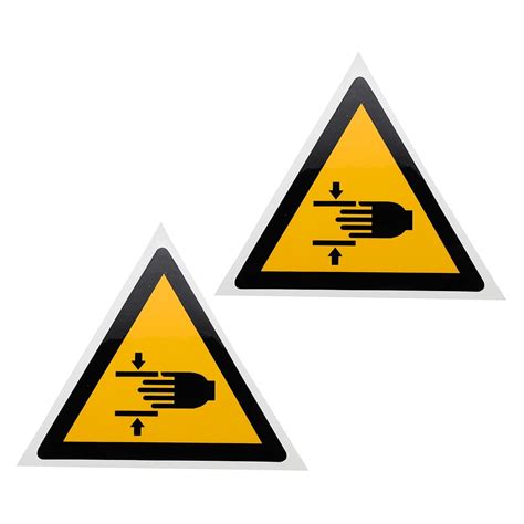 Sign Hand Warning Crushing Caution Signs Watch Danger Yield Decal Label