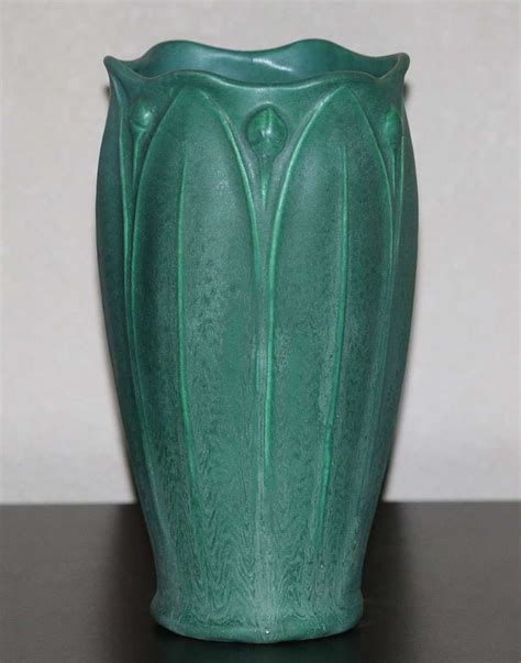 Weller Pottery Matte Green Vase California Historical Design