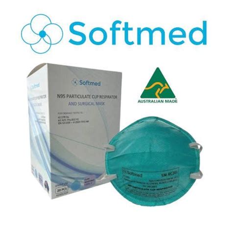 P2 N95 Surgical Mask Cup Softmed 20 Pack In Stock Vidar