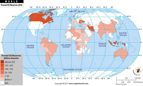 World Oil Reserves | Map of World Oil Reserves