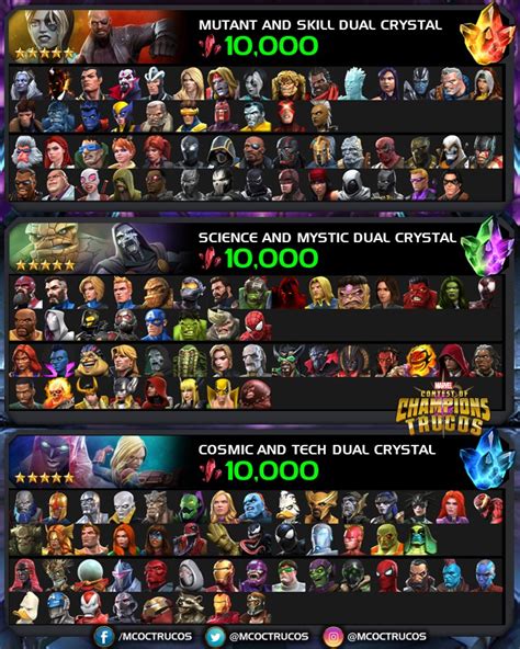 Marveltrucos On Twitter 💎dual Class Basic Hero Crystals Updated ♦️10000 5 Star Shards 🪖for