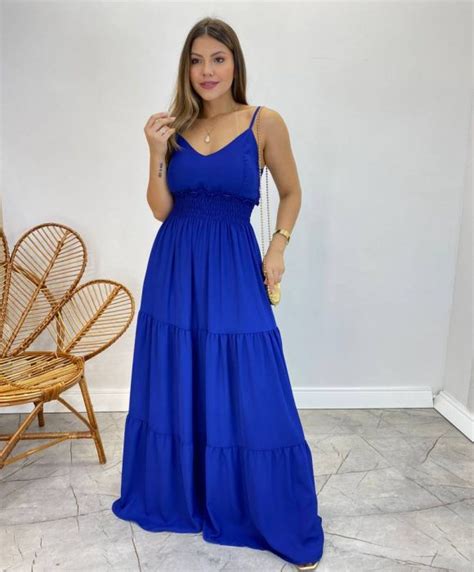 Vestido Longo Milena Alça Regulavél Fernanda Ramos Store