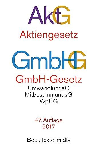 Aktiengesetz GmbH Gesetz Mit Umwandlungsgesetz Wertpapiererwerbs