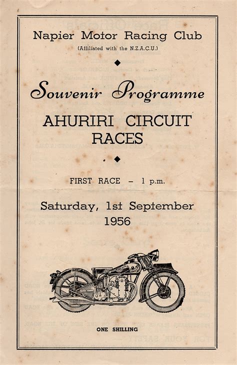 Ahuriri Circuit The Motor Racing Programme Covers Project