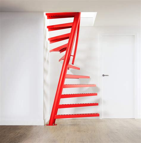 Space Saving Stairs Steel Design 1m2 By EeStairs