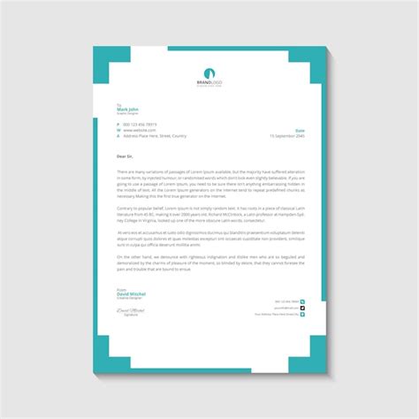 Premium Vector Corporate Letterhead Template