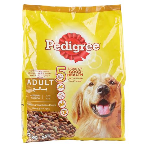 Pedigree Adult Chicken And Vegetables Flavor 3kg Dry Dog Food