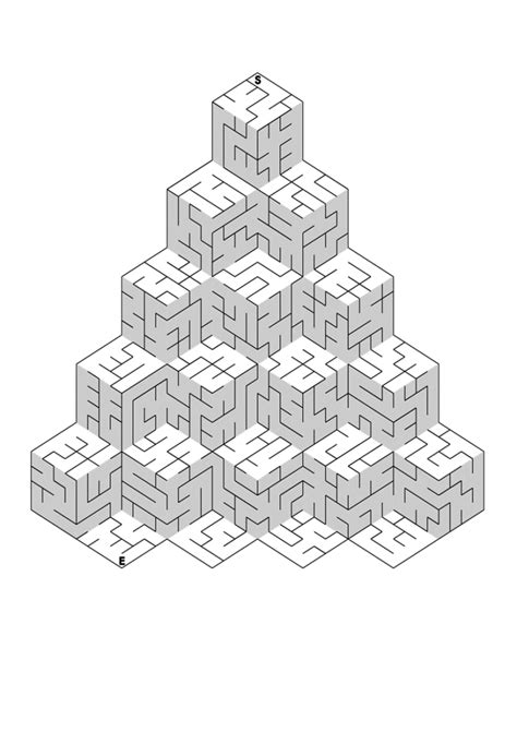 3D Maze Printable Puzzles - Medium Difficulty • Redlaw Puzzles