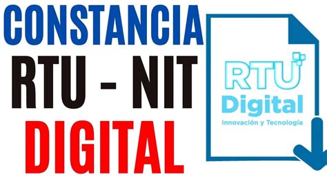 C Mo Descargar Constancia Del Rtu O Nit Portal Web De La Sat