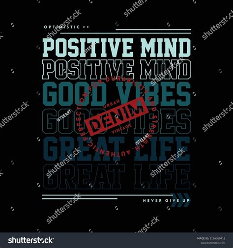 Positive Mind Good Vibes Great Life Stock Vector Royalty Free 2168369411 Shutterstock