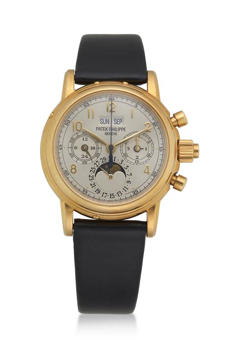 PATEK PHILIPPE GOLD PERPETUAL CALENDAR SPLIT SECONDS CHRONOGRAPH REF