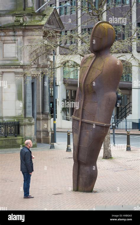 Iron Man Statue By Anthony Gormley Victoria Square Birmingham Uk