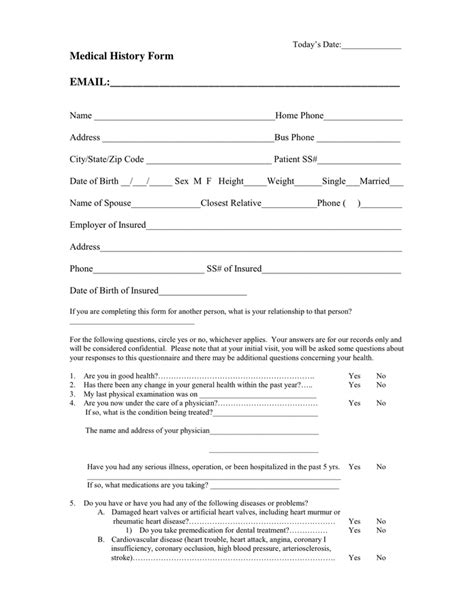 Printable Dental Clearance Form For Surgery