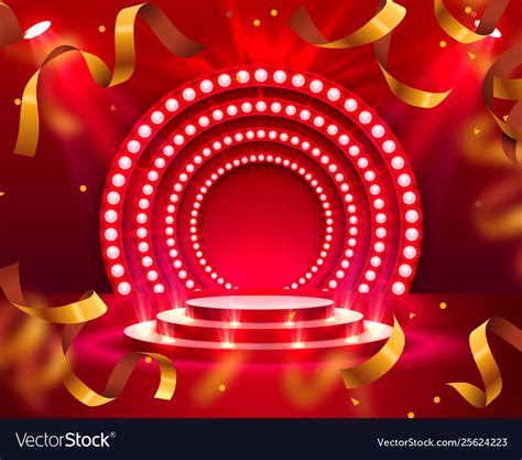 Stage podium scene with for award ceremony Vector Image