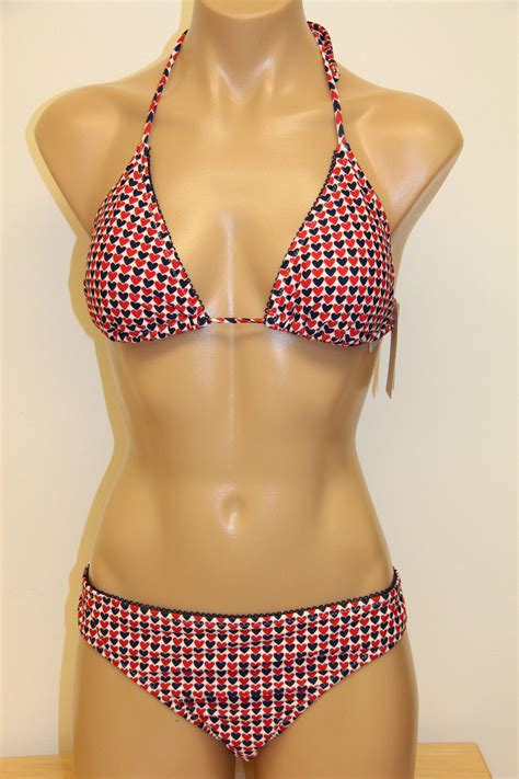 Nwt Jessica Simpson Swimsuit Bikini Pc Set Sz S M Halter Slide Bra Ebay