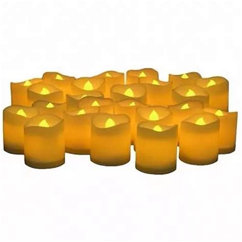 Velas Led Ambar Parpadeantes Decorar Fiestas Boda Bautiz Env O Gratis