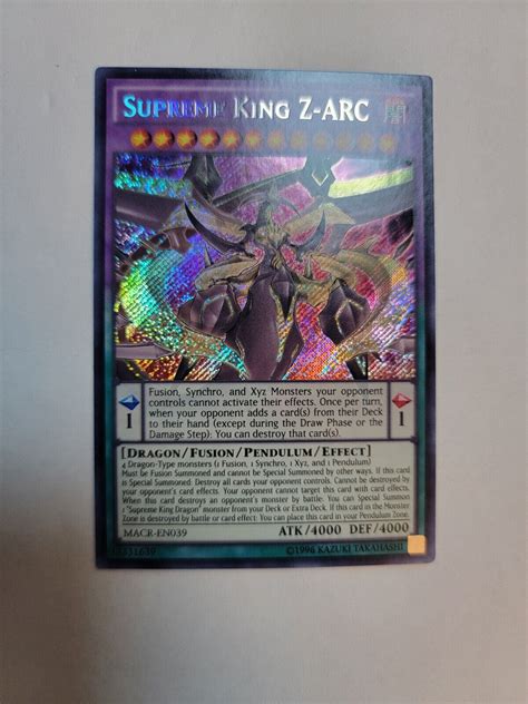 Yu Gi Oh Supreme King Z Arc Secret Rare Macr En Ebay