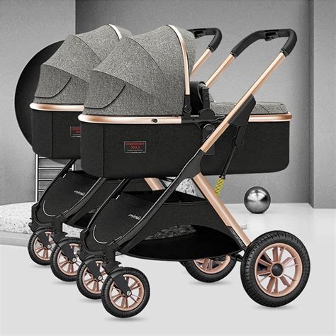 Qmgebxg Doppel Kinderwagen Zwillings Kinderwagen Doppel Kinderwagen