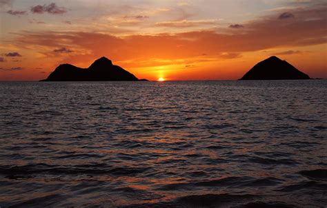 Lanikai Beach Mokulua Islands At by Ejs9