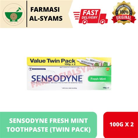 Sensodyne Fresh Mint Toothpaste Twin Pack 100g X 2 Unit Lazada