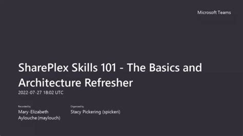 Shareplex Skills 101 The Basics And Architecture Refresher