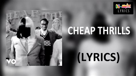 Sia Cheap Thrills Ft Sean Paul Lyric Video YouTube