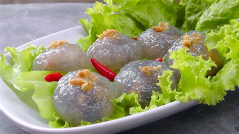 Thai Stuffed Tapioca Pearl Balls Vegan Vegetarian Recipe Youtube