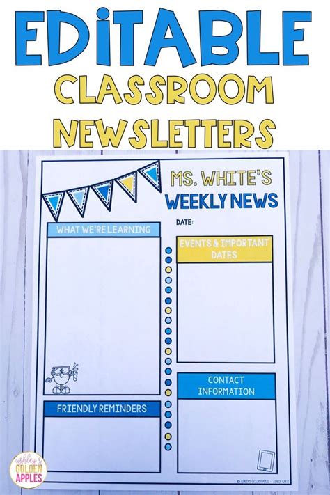 Editable Classroom Newsletter Templates Printable And Digital Files Images