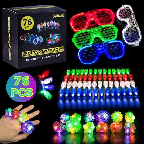 Pachock 76pcs Jouets Lumineux Led Jouets Clignotants Colorés Lot Jouet