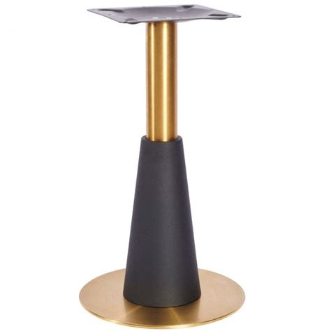 Ares Brass Black Round Table Base Large